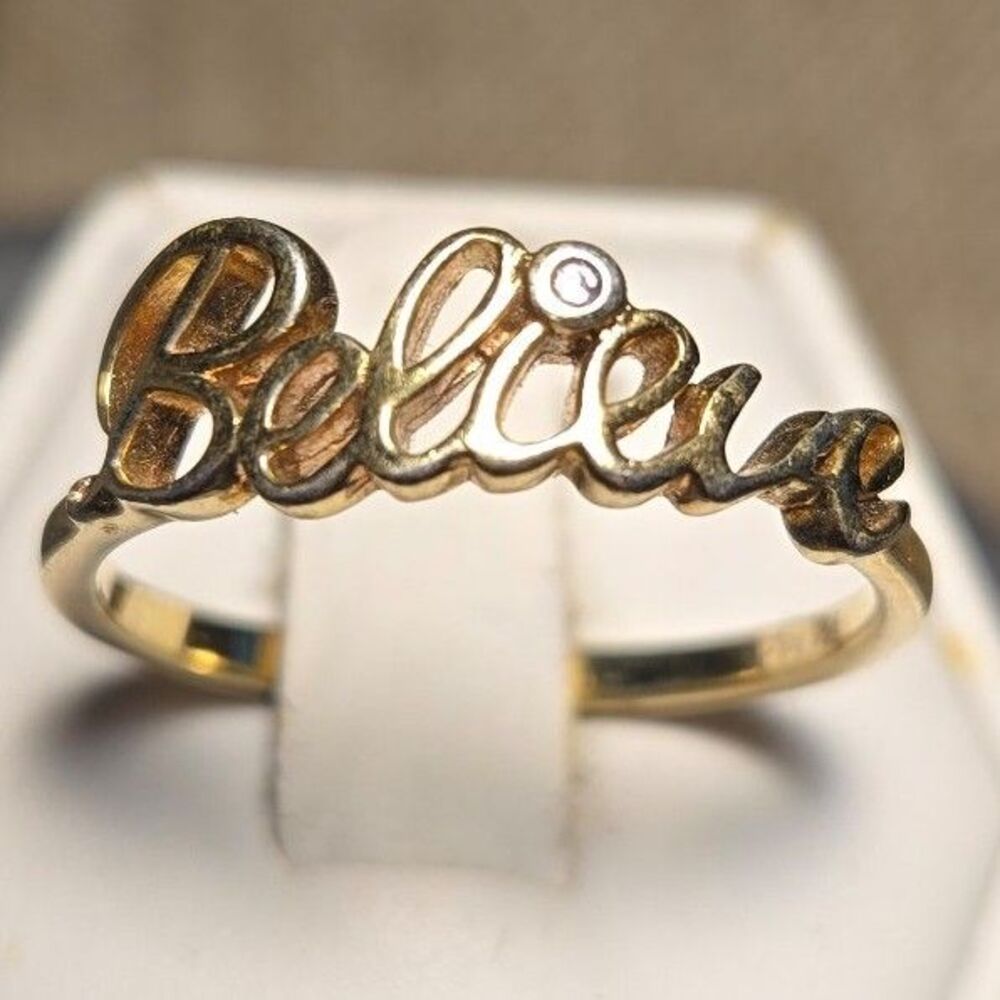 D'Joy Believe vintage sterling silver ring sz 11